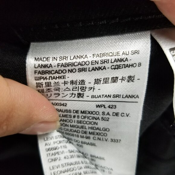 Levis Jeans Womens 22W Wedgie Skinny Black Stretch Button Fly High Rise - Picture 14 of 16